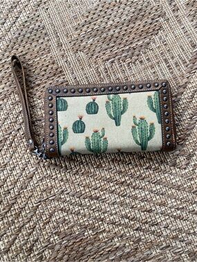Cactus print western wallet